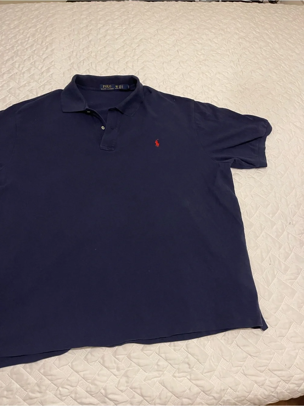 3XB Ralph Lauren Navy Polo with Red Logo